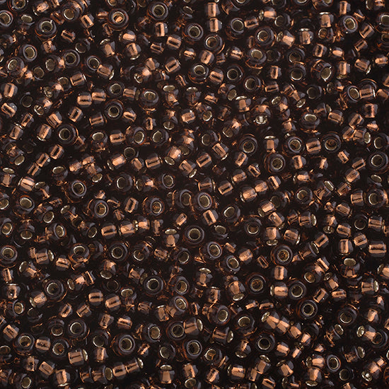 SB15 0005D Miyuki Seed Bead sz 15 Dark Topaz Silver Lined