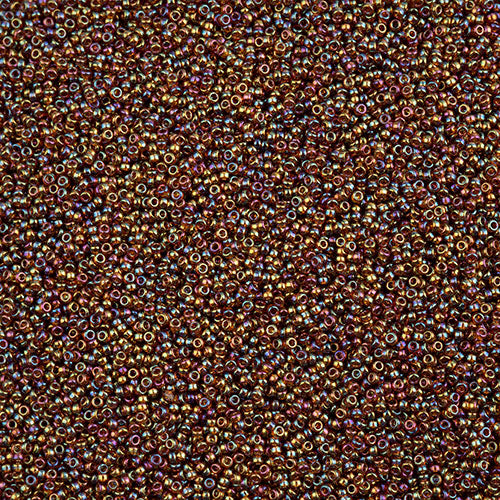 SB15 0257 Miyuki Seed Bead sz 15 Topaz Transparent AB