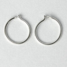 13-9020 Earring Beading Hoop, 10mm Beading Hoop with hook closure in Sterling Silver