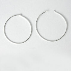 13-9023 Earring Beading Hoop, 24mm Beading Hoop with hook closure in Sterling Silver