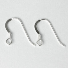 13-9030 Sterling Silver – Earring Wire w Coil, 21 Gauge (.028″)