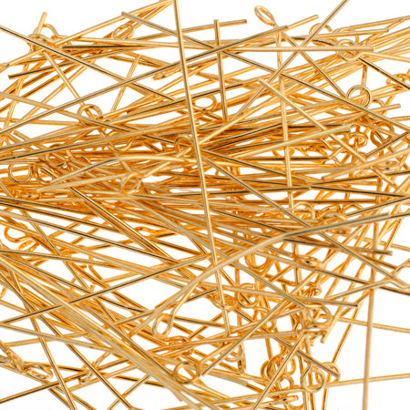 22601211 Eye Pins 1.5in 22ga(.025) Gold LF NF 500 pieces