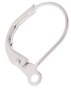 23610893 Lever Back French Earwire with Ring 13x10mm Silver LF NF