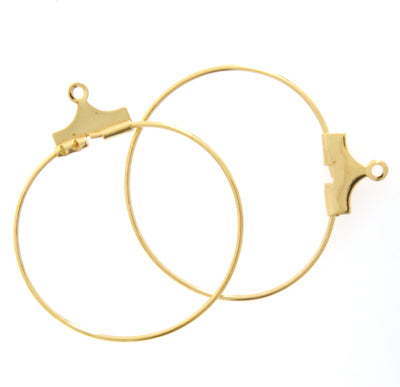 23627660 Ear Hoop Round 25mm Gold 100 pieces