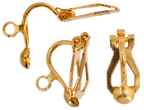 26002000-63 Earring Clip-on with Hook 13x8mm LF NF Gold - 2 Pairs