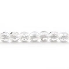 35-2401 Bead, Czech firepolish, 4mm faceted round, CRYSTAL 100 pieces