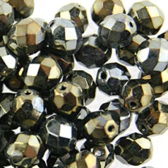 35-2478 Czech Firepolish 4mm Round – IRIS Brown 100 pieces