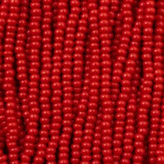 44O1122S Czech Preciosa Ornela sz 11 Opaque Medium Red