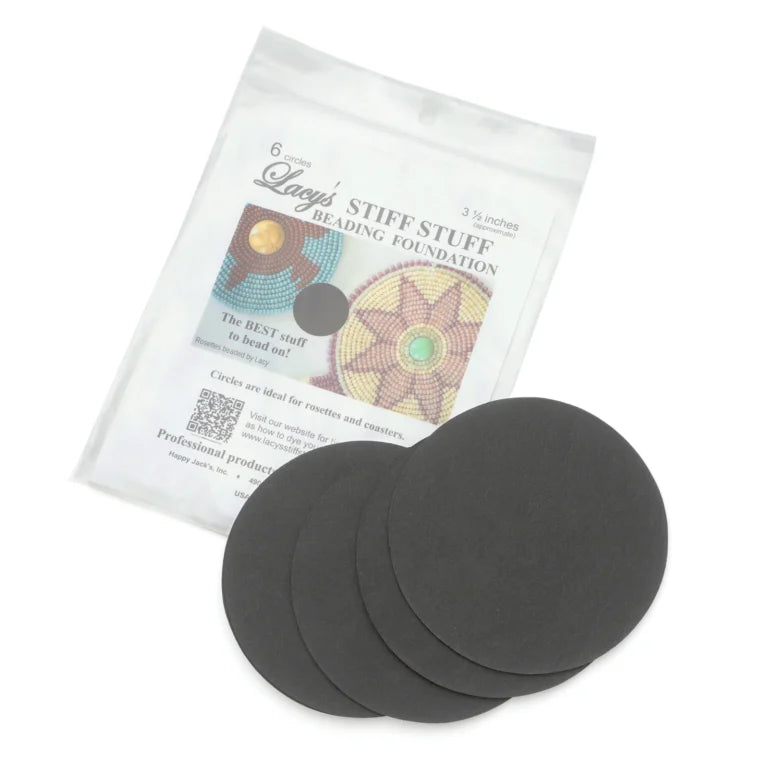 48-14 Lacy’s Stiff Stuff 3.5″ Diameter Circle Black 4 pack