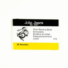 485502 John James Short Beading Needles Size 12
