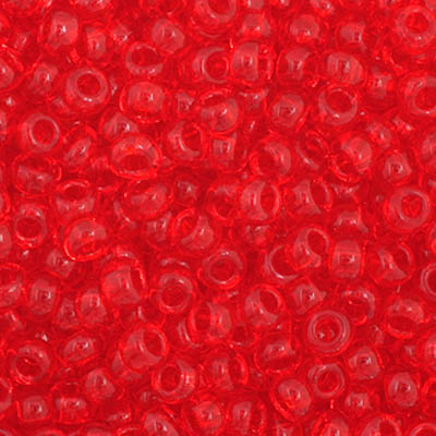 66401000B Czech Seed Bead 11 Transparent Light Red 250g