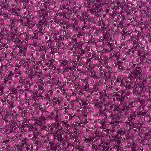 66401504B Czech Seed Beads 11 Crystal C L Neon Purple 250g