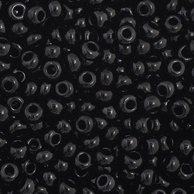 66434904B Czech Seed Bead sz 11 Opaque Black 250g