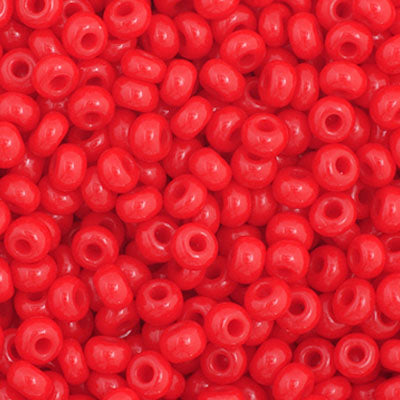 66434913B Czech Seed Bead 11 Opaque Medium Red 250g