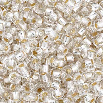 66434969B Czech Seed Bead 11 Crystal Silver Lined 250g