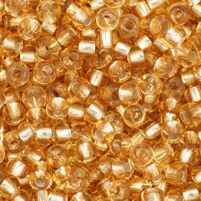 66434977B Czech Seed Bead 11 Silver Lined Light Gold 250g