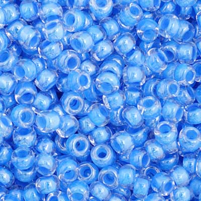 66434992B Czech Seed Bead 11 Color Lined Blue 250g