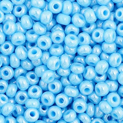 66435040B Czech Seed Bead 11 Opaque Light Blue Luster 250g