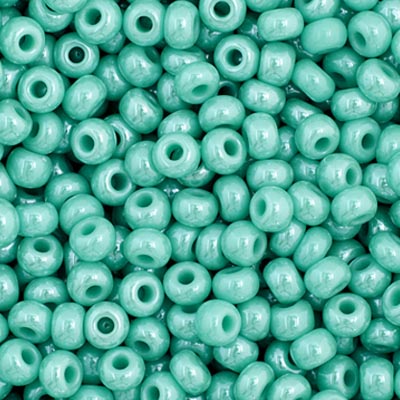 66435042B Czech Seed Bead 11 Opaque Turquoise Luster 250g