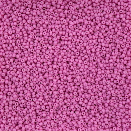 66443237B Czech Seed Bead Bubble Gum Pink Chalk Dyed Solgel 250g