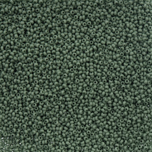 66443251B Czech Seed Bead 11 Eucalyptus Chalk Dyed Solgel 250g