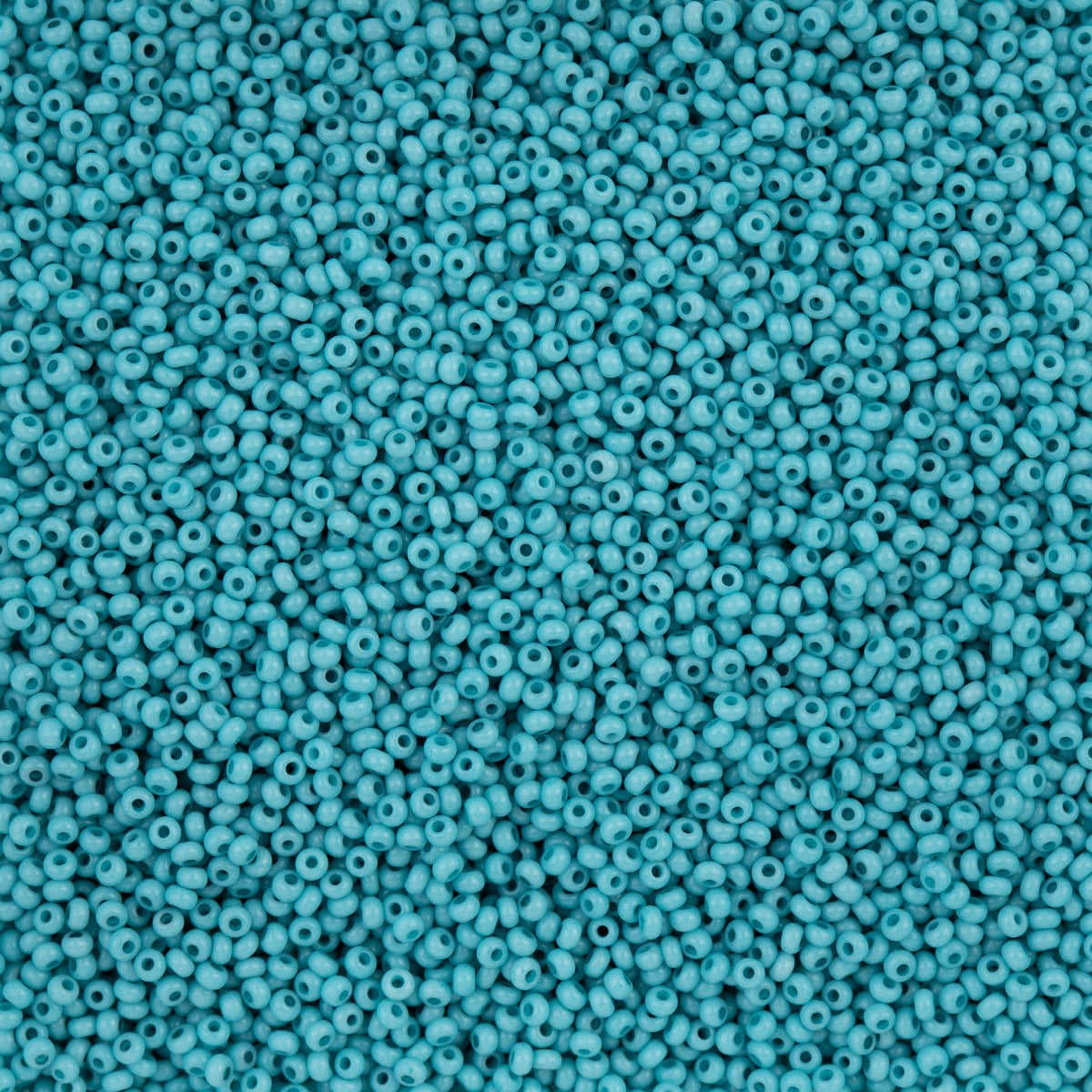 66443252B Czech Seed Bead 11 Turquoise Chalk Dyed Solgel