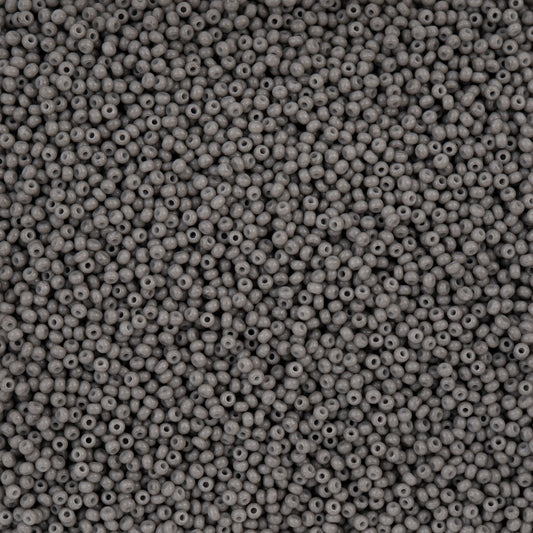 66443255B Czech Seed Bead 11 Grey Chalk Dyed Solgel 250g