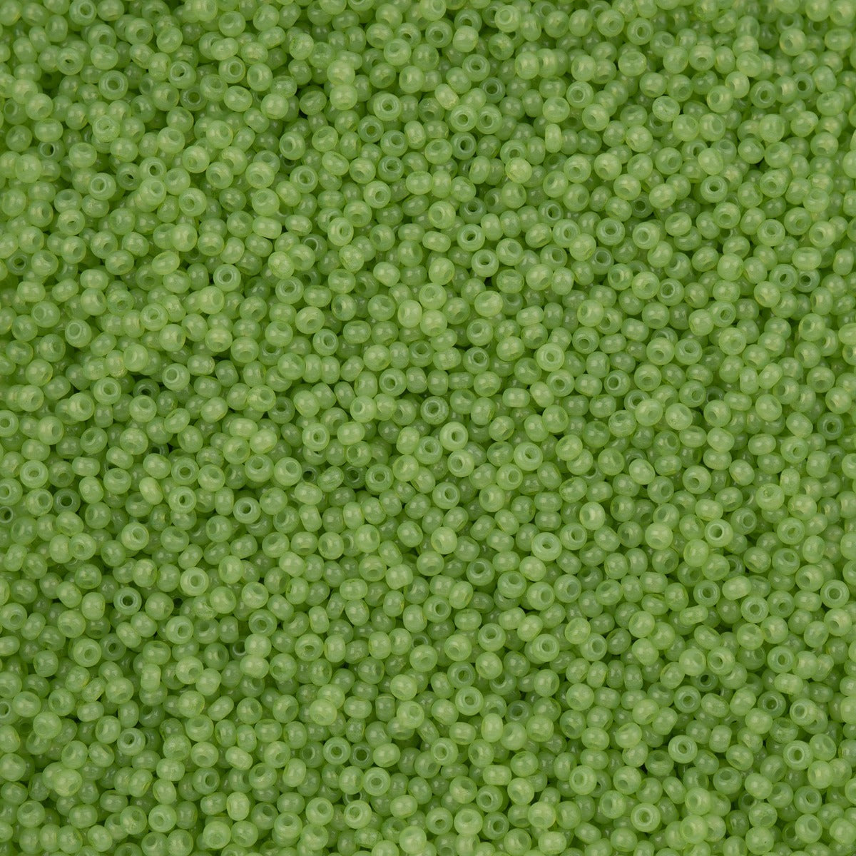 66443272B Czech Seed Bead 11 Alabaster Green Solgel