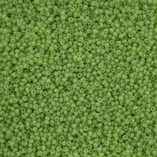 66443272B Czech Seed Bead 11 Alabaster Green Solgel