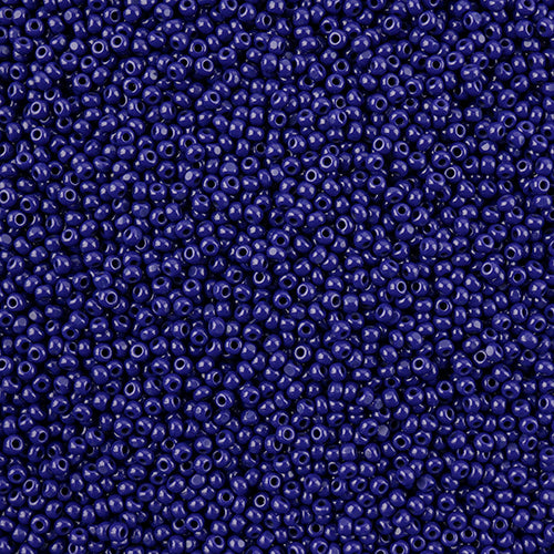 66637016L Czech Seed Bead 11 Cut Opaque Dark Royal Blue