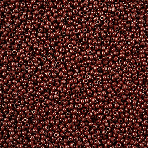 66637026L Czech Seed Bead 11 Cut Opaque Dark Brown 100g