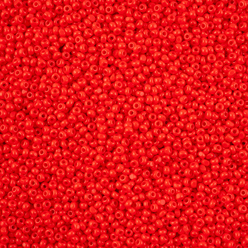 66637030L Czech Seed Bead 11 Cut Opaque Light Red 100g