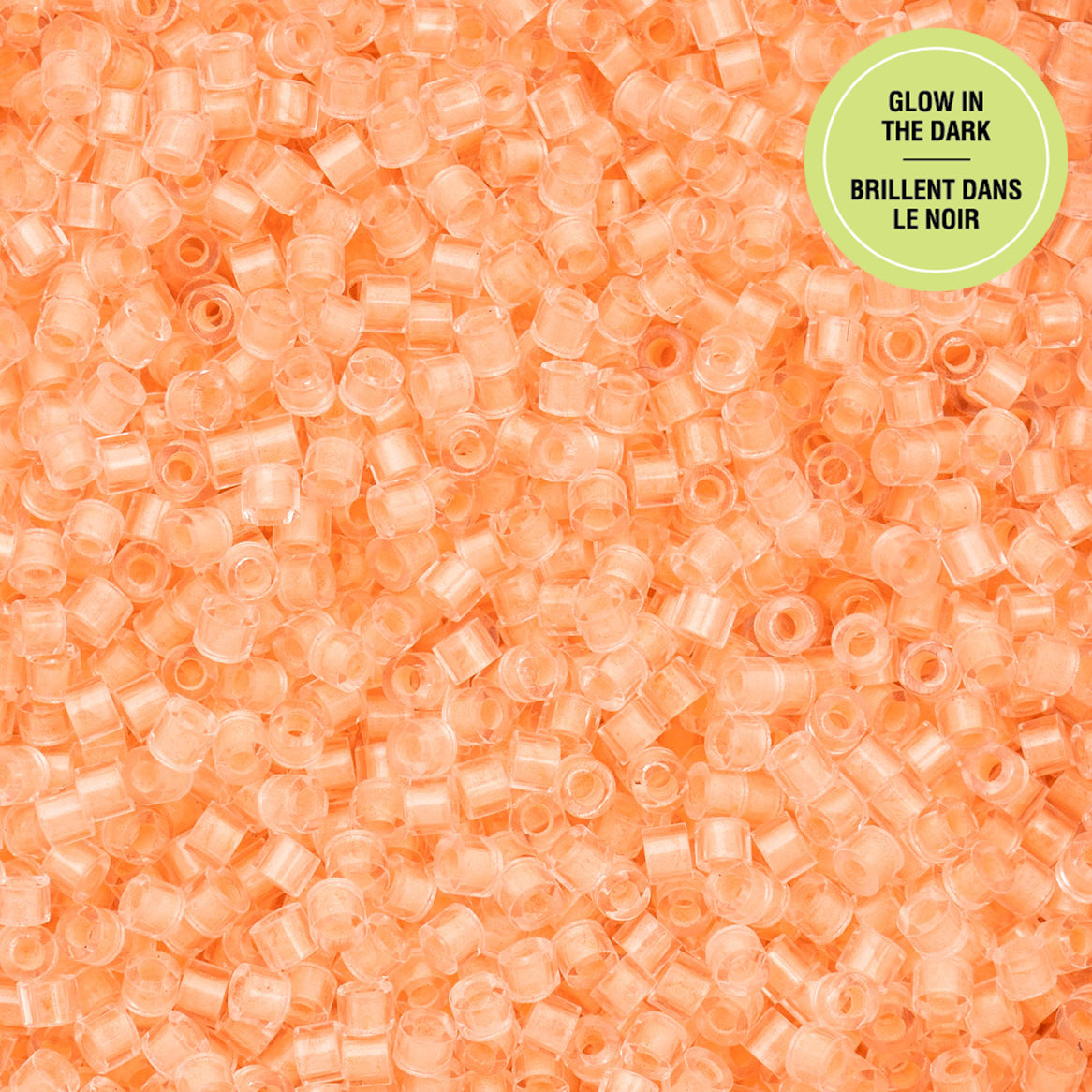 697cy11-1148 Cylin Bead sz 11 25g Bag Glow in Dark - Orange