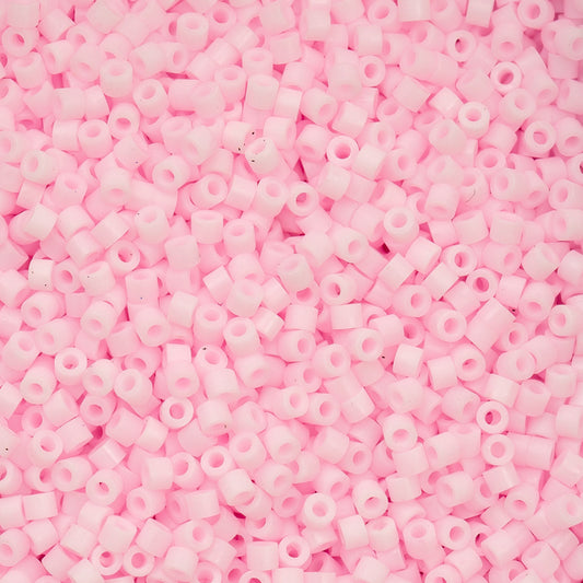 697cy11-1160 Cylin Bead sz 11 25g Bag Matte Macaron - Pink