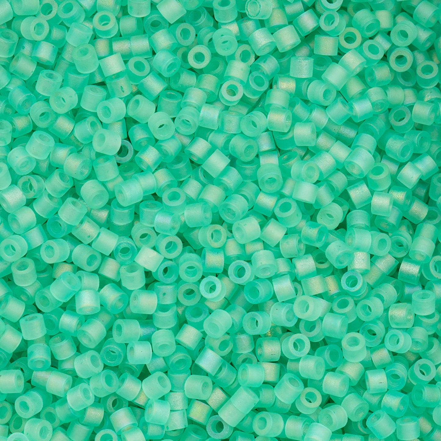 697cy11-1186 Cylin Bead sz 11 25g Bag Matte Macaron AB - Green Turquoise