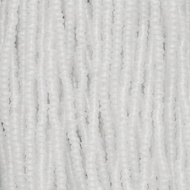 79-FTR-1101S Czech Seed Beads, sz 11 Transparent Matt Crystal AB (strung) 8.webp