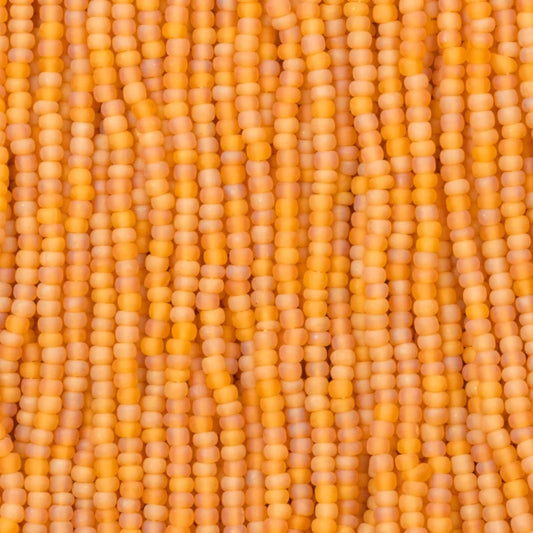 79-FTR-1103S Czech Seed Beads, sz 11 Transparent Matt Topaz AB (strung) 6.webp