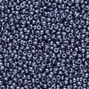 79-M-1024L Czech Seed Beads, sz 10 – Metallic Iris Gunmetal (loose)