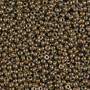 79-M-1029L Czech Seed Beads, sz 10 Metallic Bronze (loose)