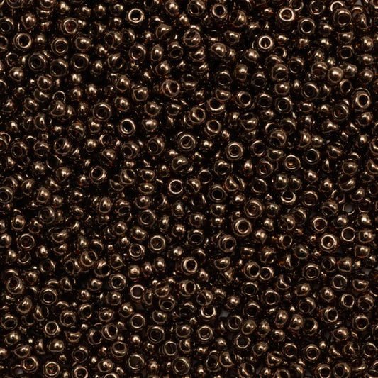79-M-1032L Czech Seed Beads, sz 10 – Metallic Bronze Iris (loose) 50g 18.webp