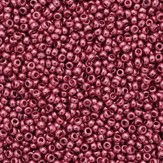 79-M-1051L Czech Seed Beads, sz 10 – Metallic Red (loose)