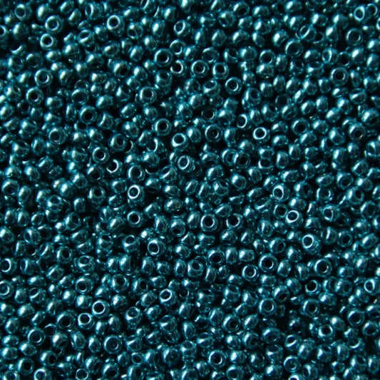 79-M-1045L Czech Seed Beads, sz 10 – Metallic Blue (loose)