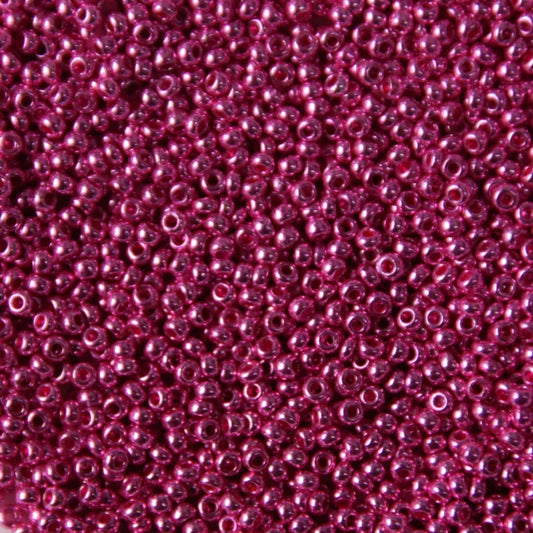 79-M-1046L Czech Seed Beads, sz 10 – Metallic Fuchsia (loose)