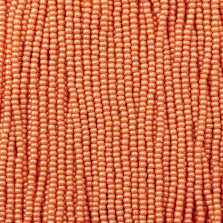 79-PL-1105S Czech Seed Beads, sz 11 PermaLux Dyed Chalk Apricot (strung)