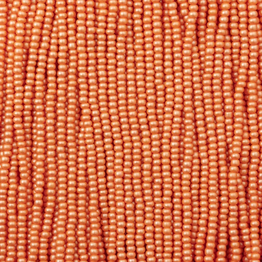 79-PL-1105S Czech Seed Beads, sz 11 PermaLux Dyed Chalk Apricot (strung)