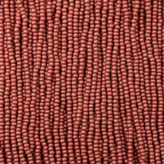 79-PL-1107S Czech Seed Beads, sz 11 PermaLux Dyed Chalk Brown (strung)