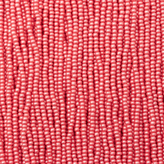 79-PL-1109S Czech Seed Beads, sz 11 PermaLux Dyed Chalk Pink (strung)