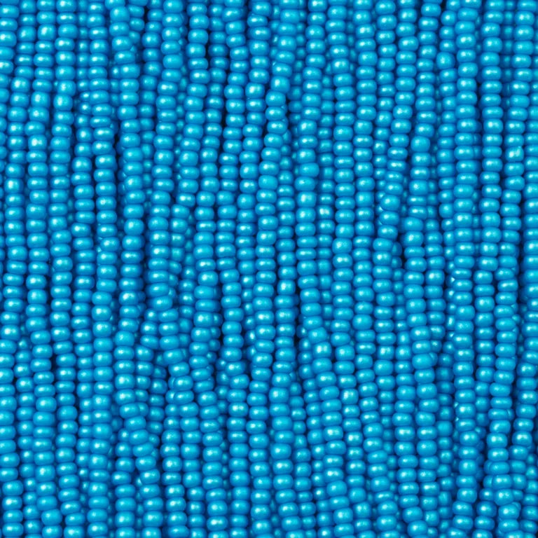 79-PL-1119S Czech Seed Beads, sz 11 PermaLux Dyed Chalk Dark Tuequoise (strung)