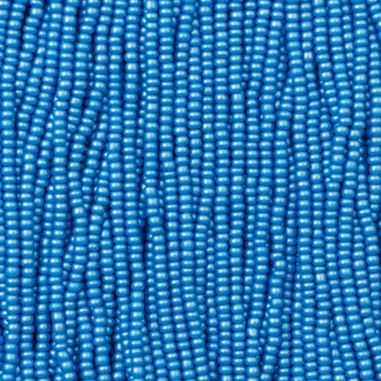 79-PL-1120S Czech Seed Beads, sz 11 PermaLux Dyed Chalk light Blue (strung)