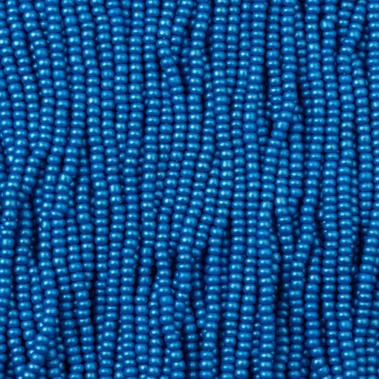 79-PL-1121S Czech Seed Beads, 11 PermaLux Dyed Chalk Blue (strung)
